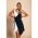 Rochie Eleganta In Combinatie Bicolora  Madrilla, Albastru Inchis