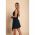 Rochie Eleganta In Combinatie Bicolora  Madrilla, Albastru Inchis