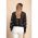 Bluza Eleganta Din Tesatura Semi-Transparenta Cu Buline Geltra, Neagra