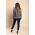 Costum Elegant Cu Pantalon Si Blazer Cu Imprimeu Geometric Nunzia, Albastru Inchis