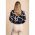 Bluza Eleganta Din Imitatie De Satin Cu Imprimeu Litere Medellina, Albastra