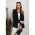 Blazer Lung Cu Nasturi Botarella, Negru