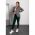 Costum Elegant Cu Pantalon Si Blazer Cu Imprimeu Geometric Nunzia, Verde ÃŽnchis