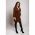 Palton Scurt Elegant Cu Guler Larg Cu Rever, Maro