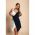 Rochie Eleganta In Combinatie Bicolora  Madrilla, Albastru Inchis