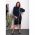 Rochie Midi Eleganta Cu Imprimeu Geometric, Albastra