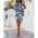 Rochie Mini Asimetrica Eleganta Vestea, Albastru Inchis