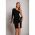 Rochie Mini Eleganta Cu Decolteu Asimetric Mamola, Neagra