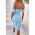 Rochie Mini Eleganta Montaria, Albastru Deschis