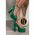 Pantofi Cu Toc Inalt Din Imitatie De Piele, Verde