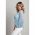 Tricou Tricotat Cu Gauri, Albastru Deschis