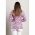 Blazer Cu Imprimeu Geometric, Roz