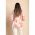 Blazer Lung Cu Guler Clasic Turina, Rosu