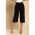 Pantaloni 3/4 Cu Talie Elastica, Negri