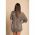Rochie Mini Tricotata Cu Maneci Scurte, Gri