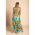 Rochie Maxi Eleganta Cu Imprimeu, Verde