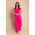 Set Elegant Pantalon Si Top Asimetric, Fucsia