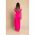 Set Elegant Pantalon Si Top Asimetric, Fucsia
