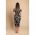 Rochie Midi Eleganta Cu Imprimeu, Neagra