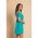 Rochie Mini Eleganta Cu Maneci Scurte, Umeri Deschisi Si Bretele Cecina, Verde MentÄƒ