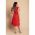 Rochie Midi Cu Imprimeu Buline, Rosie