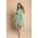 Rochie Midi Cu Imprimeu Buline, Verde Deschis