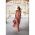 Rochie Maxi Eleganta Cu Imprimeu In Dungi, Multicolor