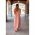 Rochie Maxi Eleganta Cu Imprimeu In Dungi, Multicolor