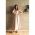 Rochie Maxi Eleganta Cu Volane, Bej