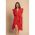 Rochie Midi Cu Imprimeu Buline, Rosie