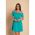 Rochie Mini Eleganta Cu Maneci Scurte, Umeri Deschisi Si Bretele Cecina, Verde MentÄƒ