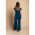 Set Elegant Pantalon Si Top Asimetric,Albastru Petrol