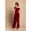 Set Elegant Pantalon Si Top Asimetric, Visiniu