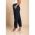Pantaloni Eleganti Din Bumbac Cu Dantela, Albastru Inchis