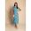 Rochie Maxi Cu Imprimeu Floral, Albastru Deschis