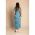 Rochie Maxi Cu Imprimeu Floral, Albastru Deschis