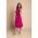 Rochie Midi Cu Imprimeu Buline, Fucsia