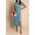 Rochie Maxi Cu Imprimeu Floral, Albastru Deschis