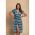 Rochie De Plaja Cu Imprimeu, Albastra