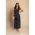 Rochie Maxi Cu Imprimeu Cu Dungi, Neagra