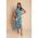 Rochie Maxi Cu Imprimeu Floral, Albastru Deschis