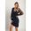 Rochie Mini Eleganta Cu Maneci Din Dantela, Albastru Inchis