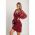 Rochie Mini Eleganta Cu Maneci Din Dantela, Visiniu