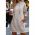 Rochie Mini Cu Detaliu Matlasat, Bej