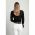 Body Semitransparent Cu Imprimeu Geometric, Negru