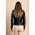 Blazer Elegant Din ImitaÈ›ie De Satin, Negru