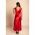 Rochie Midi Din Imitatie De Satin, Rosu