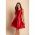 Rochie Mini Din Imitatie De Satin, Rosu