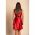 Rochie Mini Din Imitatie De Satin, Rosu