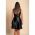 Rochie Mini Din Imitatie De Satin, Neagra